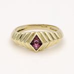Ring - 14 karaat Geel goud - Amethist, Handtassen en Accessoires, Ringen, Nieuw
