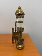 SH - Olielamp - Messing, Glas, Koper - antieke