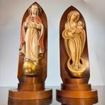 Beeld, Heilig Hart van Jezus en Maria met kind - 41.5 cm -, Antiek en Kunst