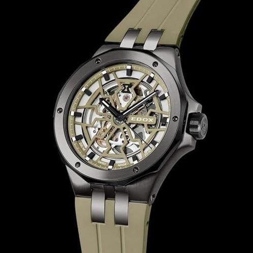 Edox - skeleton diver watch - Delfin Mecano Automatik 85303, Handtassen en Accessoires, Horloges | Heren