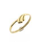 Gouden fantasie ring (gouden ring, geelgoud, damesring), Handtassen en Accessoires, Ringen, 18 tot 19, Gebruikt, Overige kleuren