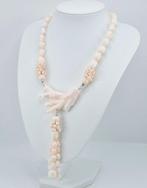 Koraal - Zilver - Halsketting - Echt roze koraal, Antiek en Kunst