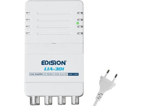 Veiling - EDISION LIA-301 Binnenversterker UHF/VHF, 5-20 dB, Telecommunicatie, Antennes en Masten, Gebruikt