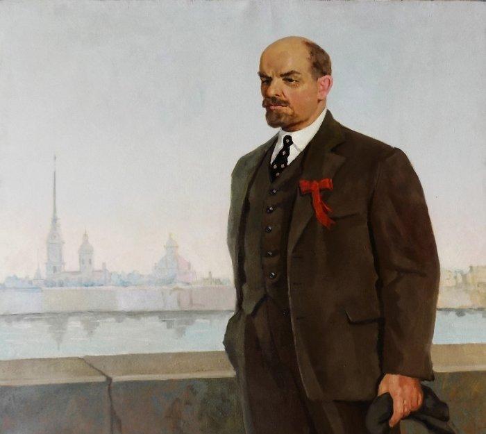 Kulik Ivan Anisimovich (1923-1995) - Ritratto di Lenin, Antiek en Kunst, Kunst | Schilderijen | Klassiek