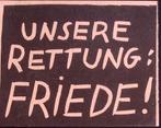 Anti Duits Strooibiljet ONZE REDDING: VREDE! (lijst optie), Verzamelen, Militaria | Tweede Wereldoorlog, Verzenden, Foto of Poster