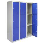 3 x Lockerkast Metaal - Blauw - driedeurs - Flatpack, Huis en Inrichting, Nieuw, Verzenden