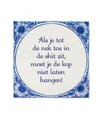 Delfts Blauw Tegel Tot De Nek 14,5cm, Verzenden, Nieuw