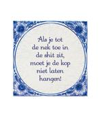 Delfts Blauw Tegel Tot De Nek 14,5cm, Verzenden