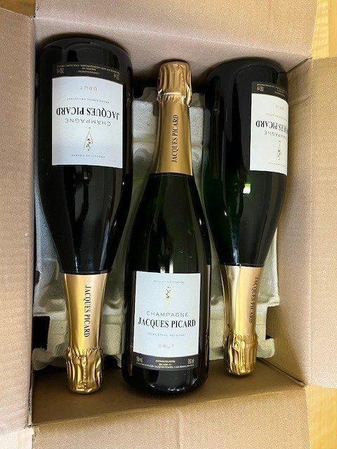 Jacques Picard - Champagne Brut - 6 Bouteilles (0,75 L), Verzamelen, Wijnen
