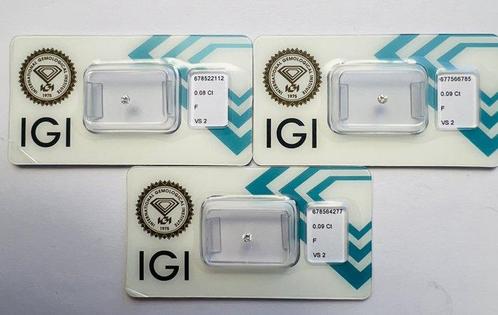 Zonder Minimumprijs - 3 pcs Diamant  (Natuurlijk)  - 0.26 ct, Handtassen en Accessoires, Edelstenen