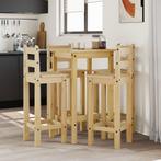 vidaXL 5-delige Barset massief grenenhout, Huis en Inrichting, Complete eetkamers, Verzenden, Nieuw