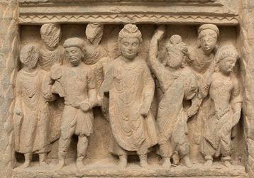 Gandhara Schiste Relief illustrant des scènes de la vie du, Collections