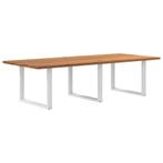 vidaXL Eettafel rechthoekig 280x120x74 cm massief eikenhout, Huis en Inrichting, Tafels | Eettafels, Verzenden, Nieuw