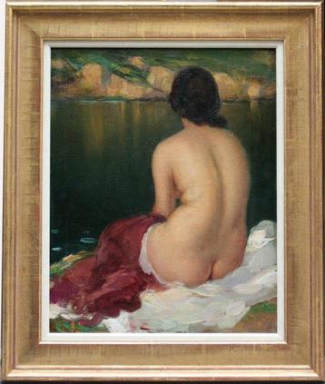 Tito Corbella (1885-1966) - Beautiful bather