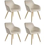 tectake Eetkamerstoel Marilyn fluweellook, gouden poten - cr, Huis en Inrichting, Stoelen, Verzenden, Nieuw