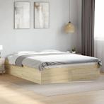 vidaXL Bedframe bewerkt hout sonoma eikenkleurig 160x200 cm, Huis en Inrichting, Slaapkamer | Bedden, Verzenden, Nieuw