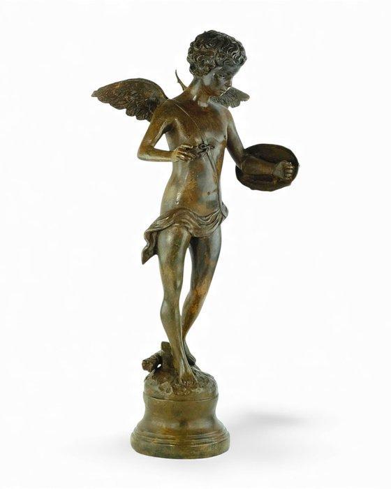 Pierre Chenet (XX-XXI) - sculptuur, Winged Cupid with Bow, Antiek en Kunst, Curiosa en Brocante