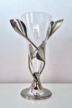 Vase - Vase de luxe Art Déco - 24,5 cm - Plaqué(e) argent,