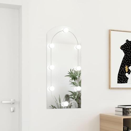 vidaXL Miroir avec éclairage LED 90x45 cm Verre Arche, Huis en Inrichting, Woonaccessoires | Spiegels, Verzenden