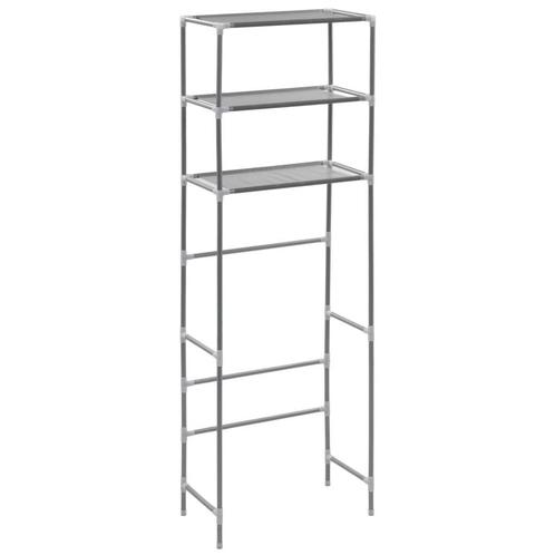 Opbergrek Boven Toilet - 3-laags zilver | Retour Deal | 4..., Huis en Inrichting, Badkamer | Badkamermeubels, 25 tot 50 cm, Nieuw
