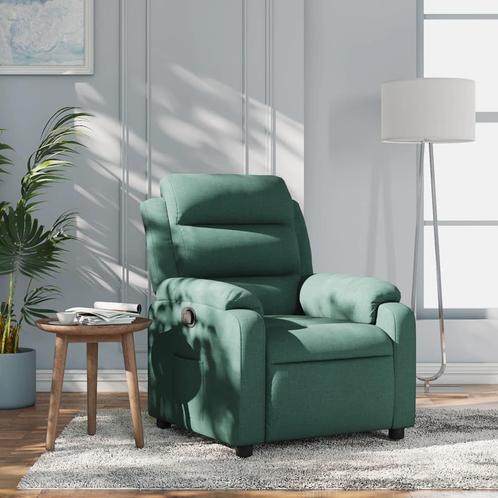vidaXL Fauteuil verstelbaar stof donkergroen, Huis en Inrichting, Fauteuils, Nieuw, Verzenden