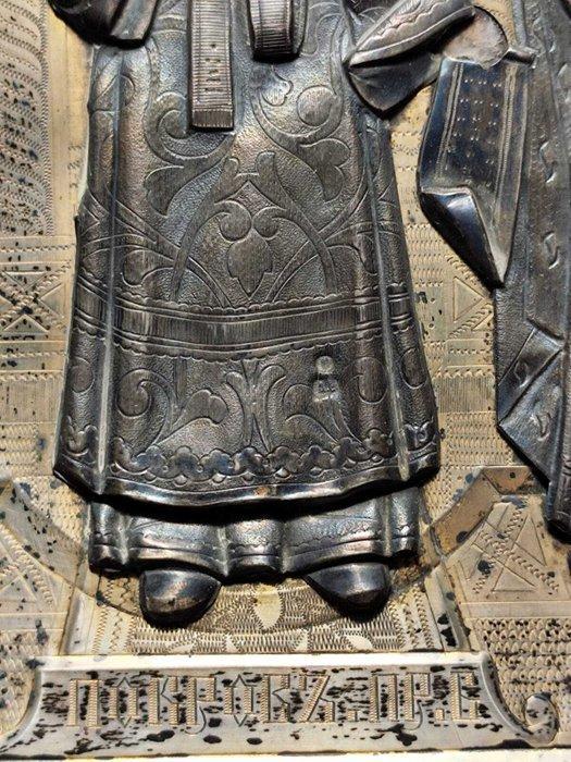 Icoon - Pokrov van de Moeder Gods - Hout, Zilver, Antiek en Kunst, Kunst | Niet-Westerse kunst