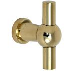 Meubelknop Chemin de Fer 47x9mm messing ongelakt
