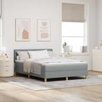 vidaXL Boxspringbed met matras met matras Lichtgrijs 140 x, Verzenden, Nieuw