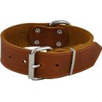 J&V Vetlederen halsband cognac 30mmx70cm, Dieren en Toebehoren, Hondenhalsbanden en Penningen, Nieuw