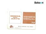 Instructie Boek Honda XR 75 1973-1978 (XR75), Motoren, Gebruikt