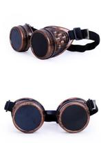 Goggles Steampunk Bril Koper Montuur Zonnebril Glazen Koperk, Nieuw, Ophalen of Verzenden