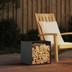 vidaXL Brandhoutrek 40x40x40 cm koudgewalst staal, Tuin en Terras, Verzenden