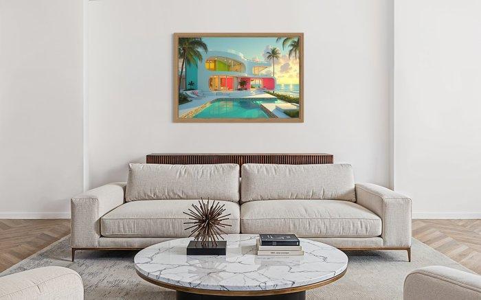 KOYA (1967) - Renzo Piano and the Sunset Toile 1/1 Large, Antiek en Kunst, Kunst | Designobjecten