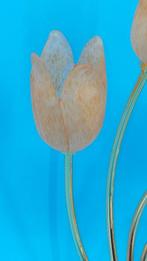 Wandlamp - Wandlamp – floraal ontwerp – metaal en glas -, Nieuw