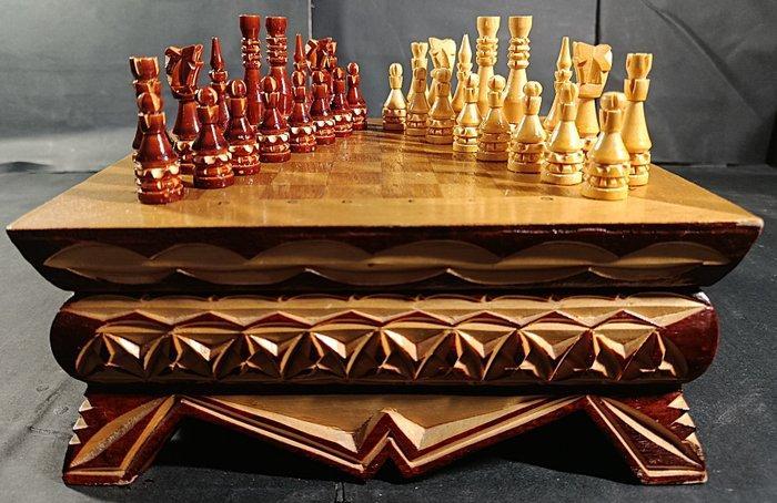 Schaakspel - Hout, Antiek en Kunst, Curiosa en Brocante