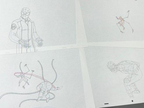 Marvel - 4 x originele animatie tekeningen - Spider-Man: The, Cd's en Dvd's, Dvd's | Tekenfilms en Animatie