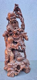 Shou Lao met kind - Hout - China (Zonder minimumprijs)