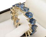 Ring - 14 karaat Geel goud - 6.79ct. tw. Saffier - Saffier, Handtassen en Accessoires, Ringen, Nieuw