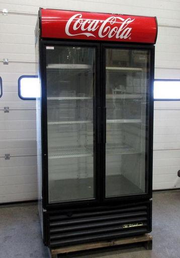 Flessenkoelkast, Koelkast met 2 glazen klapdeuren 100cm