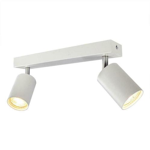 Moderne plafond spot dubbel opbouw wit 2 x GU10 fitting, Maison & Meubles, Lampes | Autre, Envoi