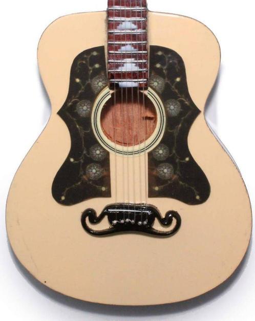 Miniatuur Gibson J200 gitaar met gratis standaard, Verzamelen, Film en Tv, Beeldje, Replica of Model, Nieuw, Verzenden