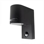 LED Buiten spot zwart Rond GU10 met bewegingssensor IP44, Huis en Inrichting, Lampen | Overige, Nieuw, Modern, Verzenden