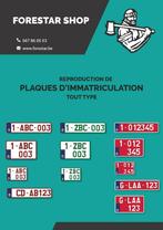 Duplicata plaque d'immatriculation, Zakelijke goederen, Nieuw