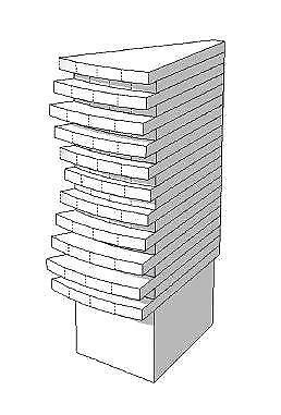 *TIP*  Toonbank puntstuk met blokjes C-PMC-006, Zakelijke goederen, Kantoor en Winkelinrichting | Winkel en Inventaris, Ophalen of Verzenden