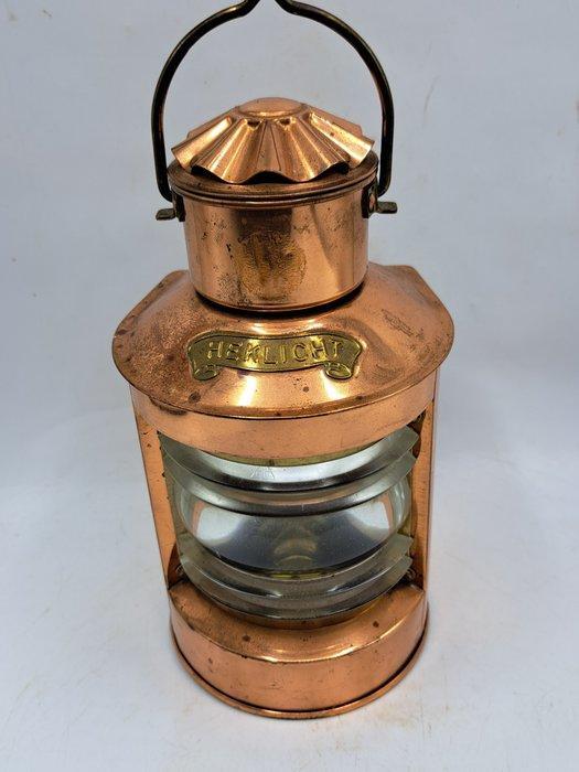 Lantaarn - Scheepslamp - Glas, Koper, Messing - Heklicht, Antiek en Kunst, Curiosa en Brocante