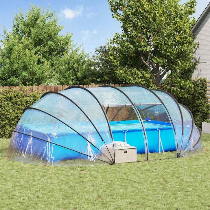 vidaXL Pool Tent Dome Doorzichtig 640 x 432 x 205 cm PVC, Jardin & Terrasse, Piscines, Envoi