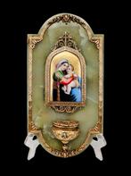 Antiek Wijwatervat - Magnifique Bénitier en laiton et Bronze