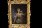 Franse school (XIX) - Prêtresse de Venus tenant une colombe, Antiek en Kunst