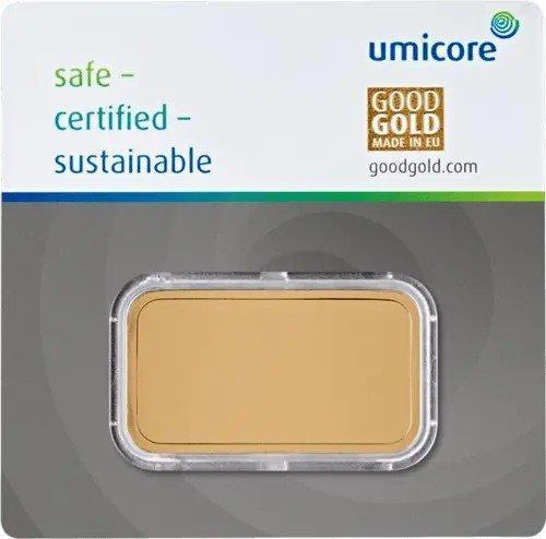 50 gram - Goud .999 - Umicore - Verzegeld en met certificaat, Timbres & Monnaies, Métaux nobles & Lingots