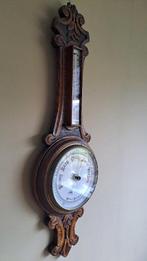 Aneroid barometer - Eikenhout/Glas/Koper., Antiek en Kunst